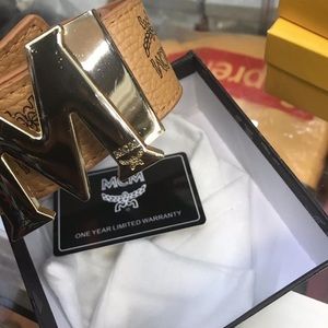 Cognac MCM belt